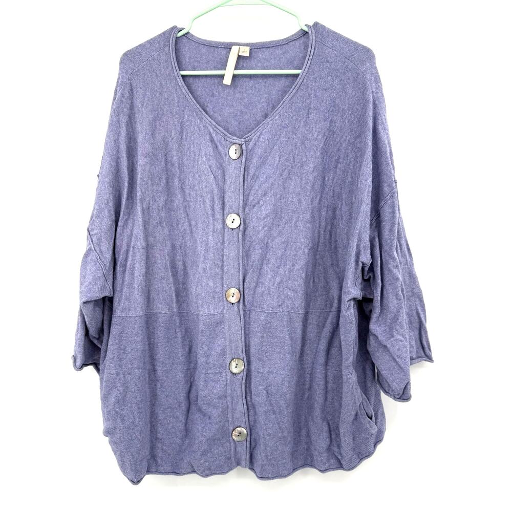 pureJill J. Jill Size Large Button Up‎ Cardigan Sweater Layer Lagenlook Cashmere